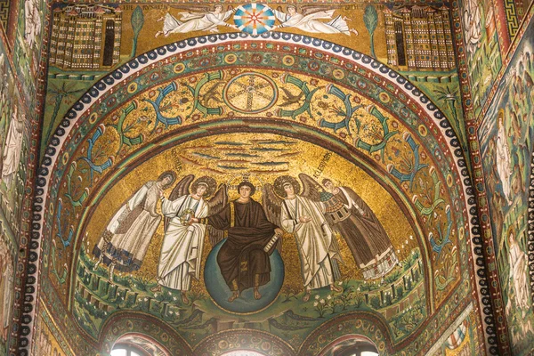Ravenne, Italie - 7 juillet 2016 - Basilique de San Vitale mosaïques Photos De Stock Libres De Droits