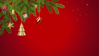 Kırmızı Noel arkaplan tasarımları ve süslemeleri