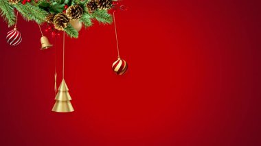 Kırmızı Noel arkaplan tasarımları ve süslemeleri