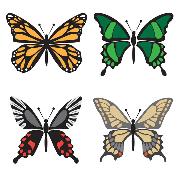 Conjunto de mariposa / Conjunto de mariposa — Vector de stock