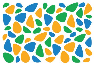 2016 yaz. Arka plan düz vektör çizim. Mavi, turuncu, yeşil renkler.