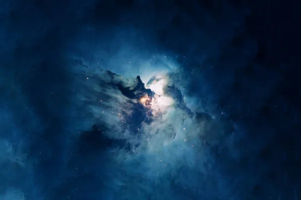 Vacker Blå Galax Rymden Delar Denna Bild Tillhandahålls Nasa Högkvalitativt — Stockfoto