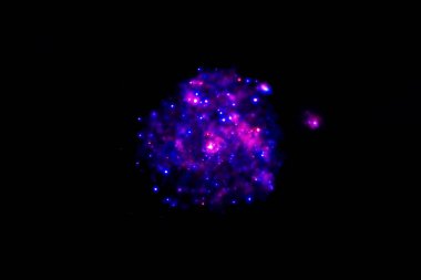 Derin uzayda güzel mavi galaksi. Bu görüntünün elementleri NASA tarafından döşenmiştir. Yüksek kalite fotoğraf