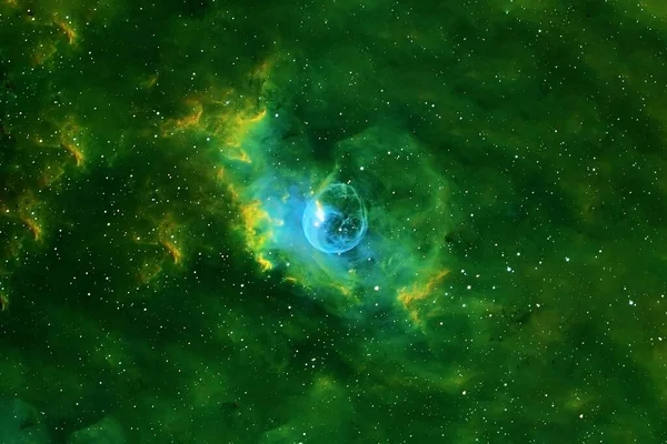 Beautiful green galaxy Elements of this image furnished by NASA. High quality photo