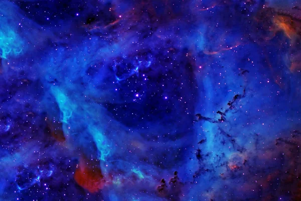 Derin Uzayda Güzel Mavi Galaksi Görüntünün Elementleri Nasa Tarafından Döşenmiştir — Stok fotoğraf