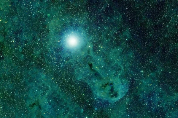 Bela Galáxia Verde Elementos Desta Imagem Fornecidos Pela Nasa Foto — Fotografia de Stock
