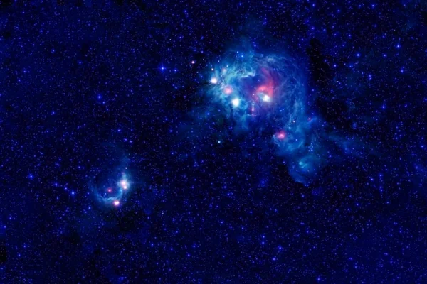 Hermosa Galaxia Azul Elementos Esta Imagen Proporcionados Por Nasa Foto — Foto de Stock