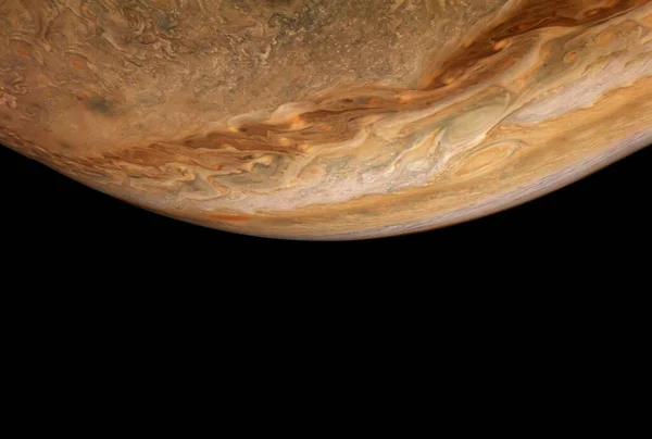 Jupiter Bolygó Sötét Háttérrel Kép Elemeit Nasa Bocsátotta Rendelkezésre Kiváló — Stock Fotó