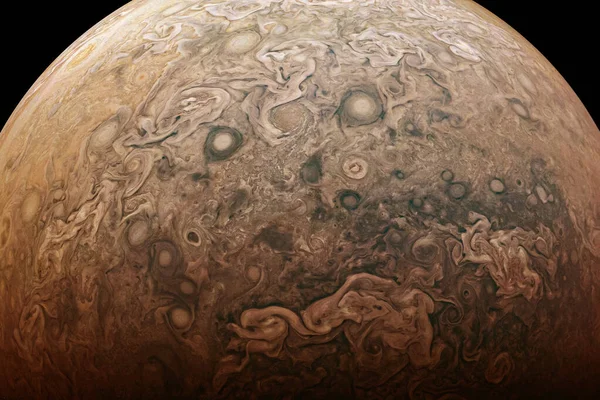 Jupiter Bolygó Sötét Háttérrel Kép Elemeit Nasa Bocsátotta Rendelkezésre Kiváló — Stock Fotó