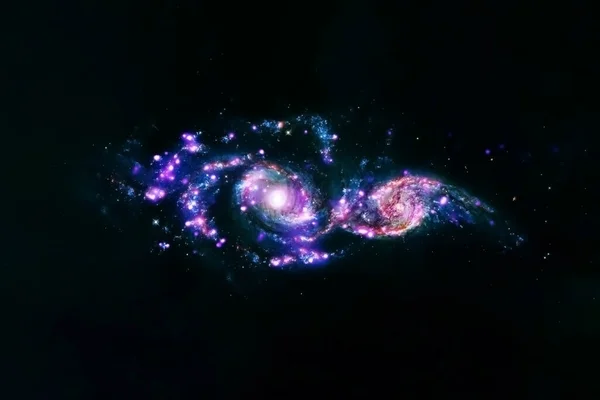 Gekleurde prachtige melkweg. Elementen van deze afbeelding werden geleverd door NASA. — Stockfoto
