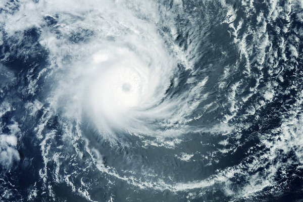 Cyclone from space. Elements of this image were furnished by NASA.