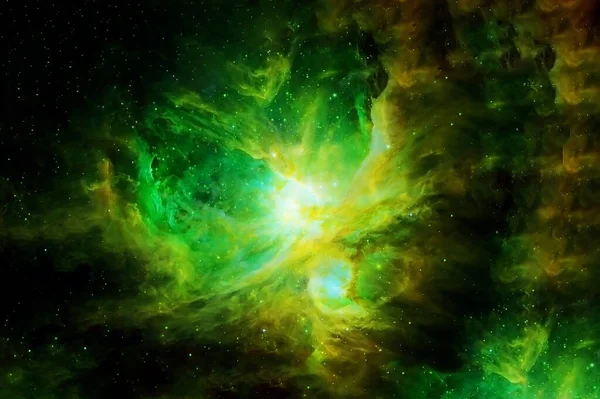 Green galaxy in deep space. Elements of this image were furnished by NASA.