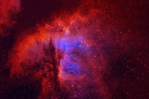 Uma Bela Galáxia Vermelha Espaço Profundo Elementos Desta Imagem Foram — Fotografia de Stock