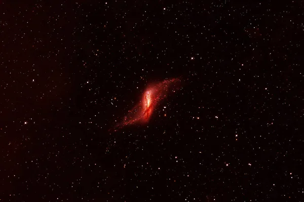Röd Galax Rymden Delar Denna Bild Tillhandahölls Nasa Högkvalitativt Foto — Stockfoto