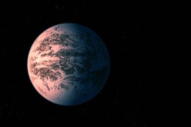 Uzak bir uzayda dış gezegen. Bu görüntünün elementleri NASA tarafından döşendi. Yüksek kalite fotoğraf