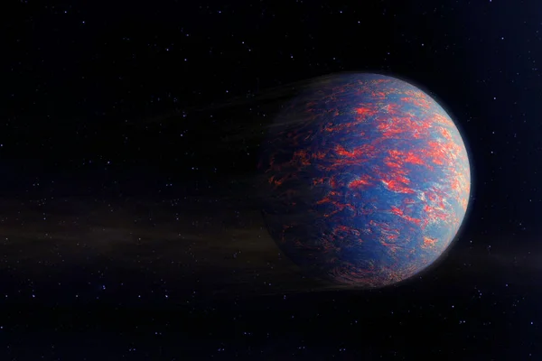 Exoplanet Far Dark Space Elements Image Were Furnished Nasa High — Stock Photo, Image