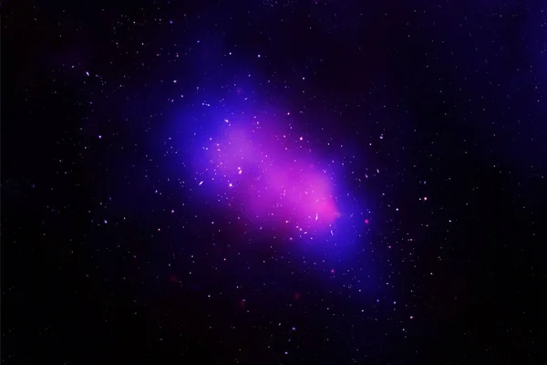 深い空間にある青い銀河 この画像の要素はNasaによって提供されました 高品質の写真 — ストック写真