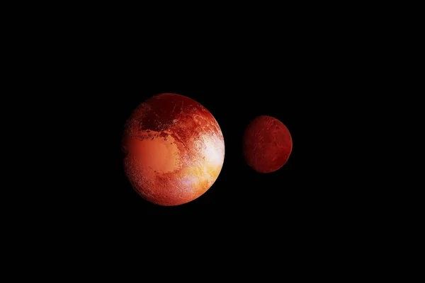 Планета Плутон Має Незвичайні Кольори Елементи Цього Зображення Були Обладнані — стокове фото