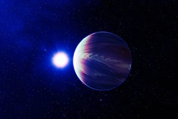 Planet Jupiter Unusual Colors Elements Image Were Furnished Nasa High — Stock Photo, Image