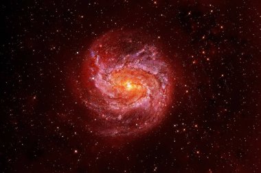 Sarmal galaksi, güzel renklerde. Bu görüntünün elementleri NASA tarafından döşendi. Yüksek kalite fotoğraf