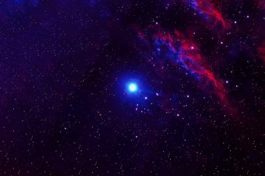 Yıldızlı mavi alan. Bu görüntünün elementleri NASA tarafından döşendi. Yüksek kalite fotoğraf