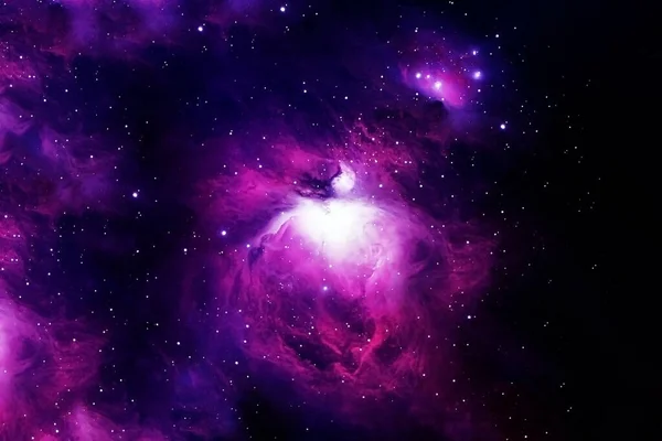 Beautiful colored galaxy. Blue space with stars. Elements of this image were furnished by NASA. — Stock Photo, Image