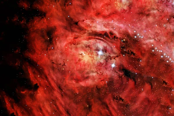 Galáxia em cores vermelhas. Elementos desta imagem foram fornecidos pela NASA. — Fotografia de Stock