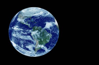 Uzaydan gelen Güney Amerika. Bu görüntünün elementleri NASA tarafından döşendi. Yüksek kalite fotoğraf