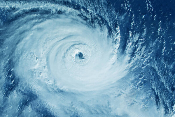 Big hurricane from space. Elements of this image were furnished by NASA. High quality photo