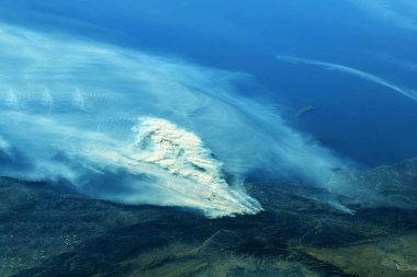 Uzaydan orman yangınları. Bu görüntünün elementleri NASA tarafından döşendi. Yüksek kalite fotoğraf