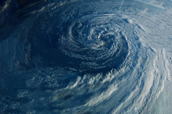 A huge hurricane from space. Elements of this image were furnished by NASA. High quality photo