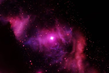 Parlak kırmızı uzay nebulası. Bu görüntünün elementleri NASA tarafından döşendi. Yüksek kalite fotoğraf