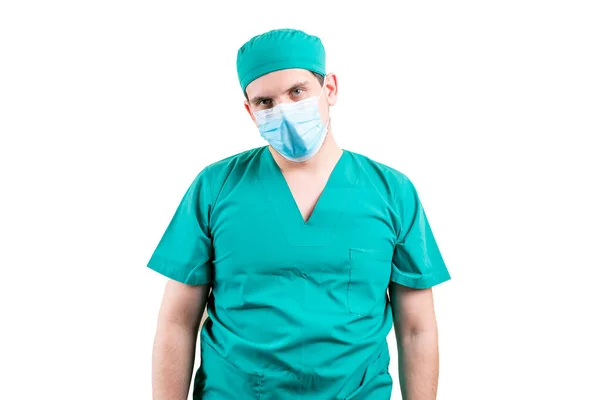 Tired Doctor Cap Mask High Quality Photo — Stock Photo, Image