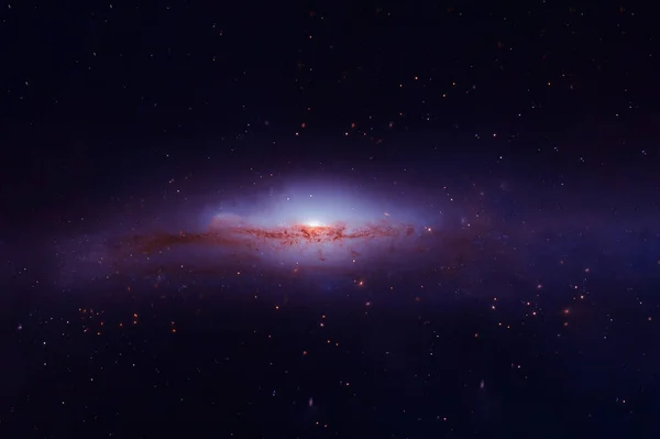 Jasná fantasy galaxie. Prvky tohoto obrazu byly poskytnuty NASA. — Stock fotografie