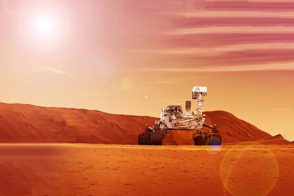 Mars rover on the surface of the planet Mars. Elements of this image were furnished by NASA. High quality photo