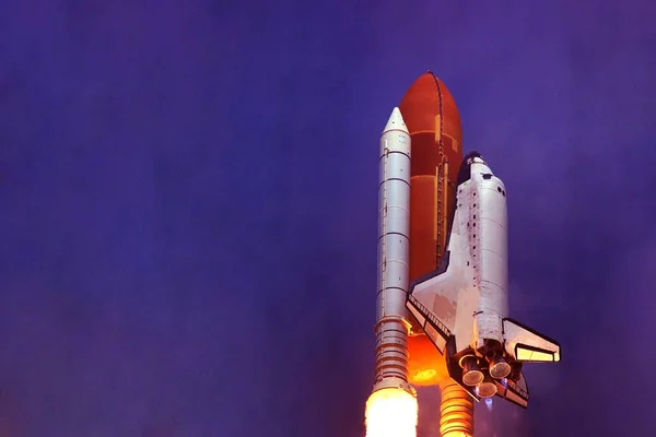 Launch Space Shuttle Space Elements Image Were Furnished Nasa High — Stock Photo, Image