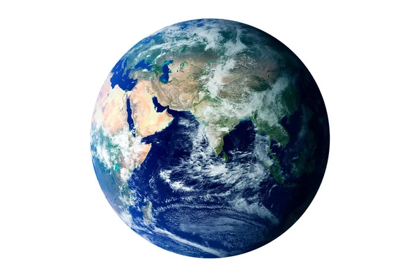 Planeta Země izolovaná na bílém pozadí. Prvky tohoto obrazu byly poskytnuty NASA. — Stock fotografie