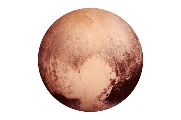 Planeta Plutão isolado sobre fundo branco. Elementos desta imagem foram fornecidos pela NASA. — Fotografia de Stock