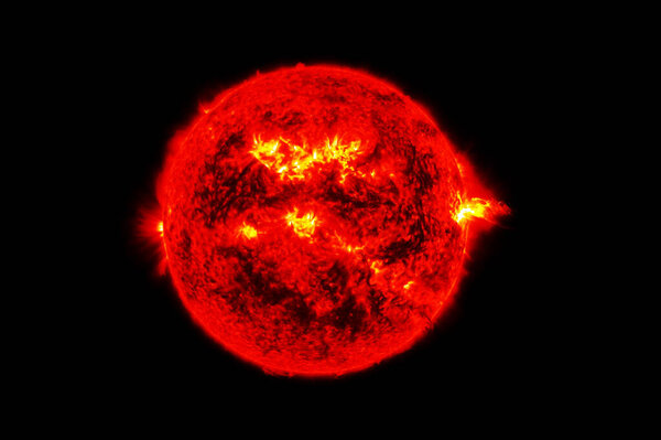 Star Sun on a dark background. Elements of this image were furnished by NASA.