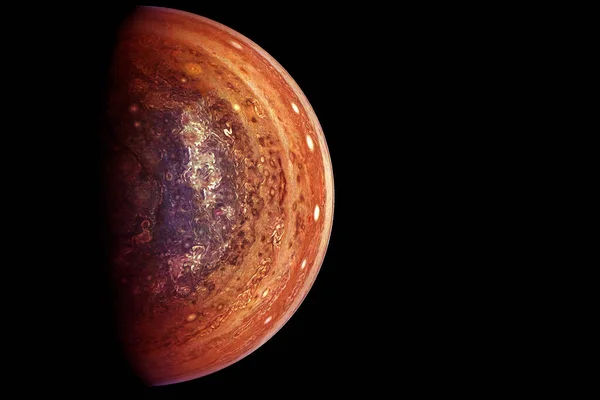 Планета Юпитер Тёмном Фоне Элементы Этого Изображения Представлены Наса Высокое — стоковое фото