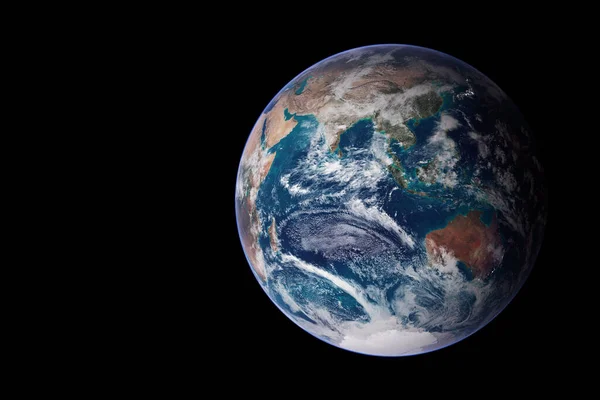 Πλανήτης Γη, σε σκοτεινό φόντο. Στοιχεία αυτής της εικόνας ήταν επιπλωμένα από τη NASA. — Φωτογραφία Αρχείου
