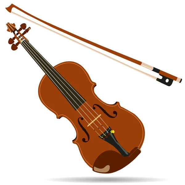 Violin and bow — Stock Vector