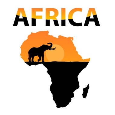 vektör Afrika harita