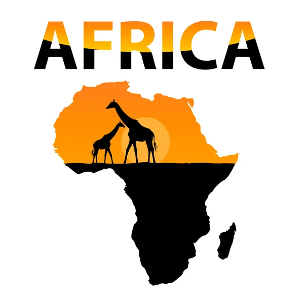 Vektör Afrika Adası — Stok Vektör