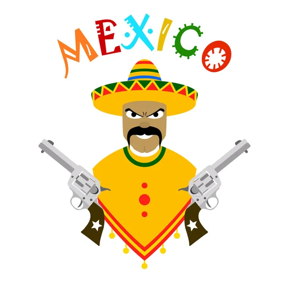 Vektör Meksika adam — Stok Vektör