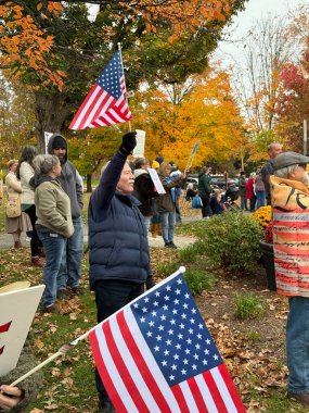 Sdmall kasabası Amerika 'da hiçbir kral protesto yapmaz. Saint albans, Vermont, New England