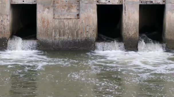 Aguas residuales después del proceso de fábrica — Vídeos de Stock