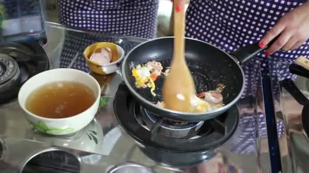 Enseñar cocina Thaifood — Vídeo de stock