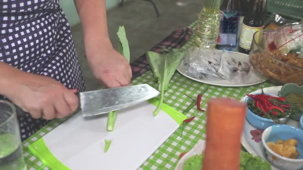 Lära matlagning thaimat — Stockvideo