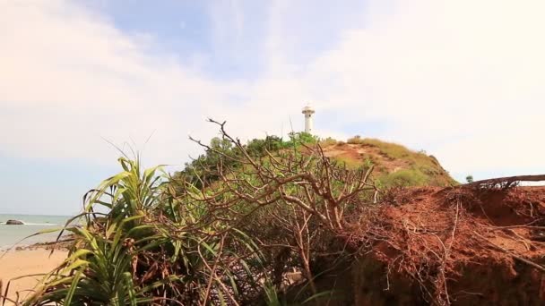 Vuurtoren landmark van Lanta eiland — Stockvideo